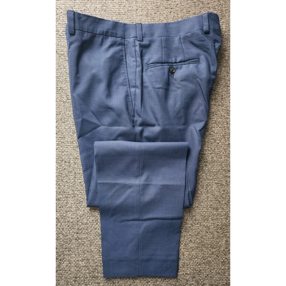 Ted Baker London Men's Navy Blue Jefferson Flat Front Dress Pants Size 35 X 30